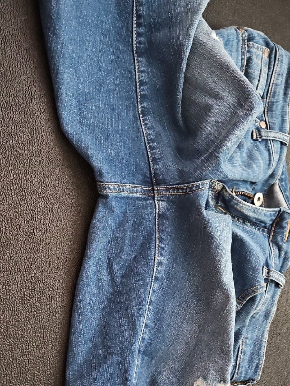 Torrid Distressed Light Blue Denim Bermuda Shorts Size 12 - Picture 8 of 8